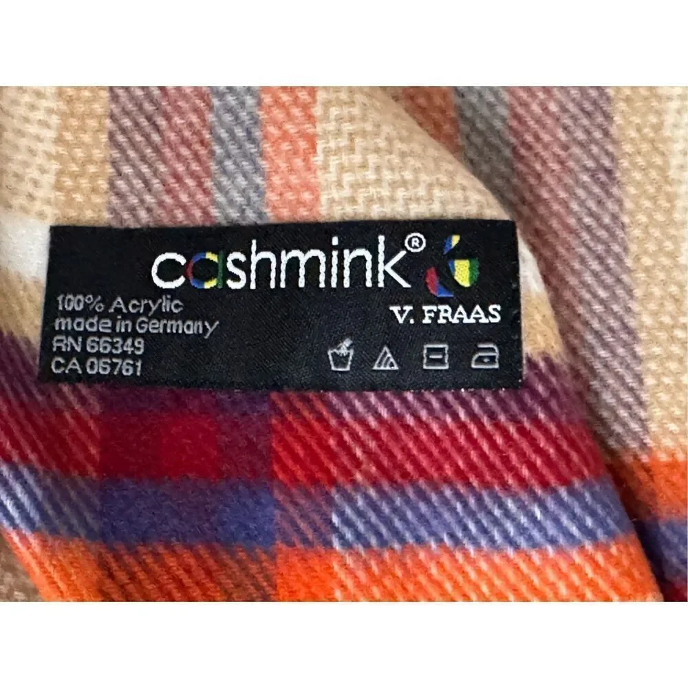 V. Fraas Cashmink Plaid Scarf